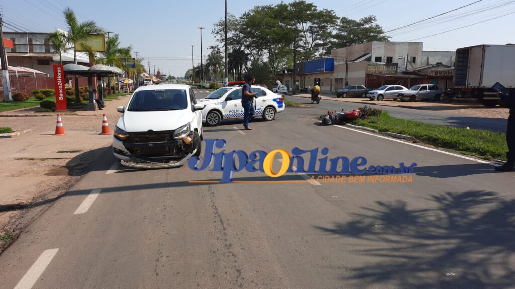 Carro E Moto Colidem Na Av Marechal Rondon Na Manh Deste S Bado