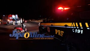 Colisão entre Biz e caminhonete é registrada na Br-364 em Ji-Paraná.