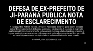Defesa afirma que condução de Isaú Fonseca à PF decorreu de arma registrada no nome do filho e não de mandado de prisão